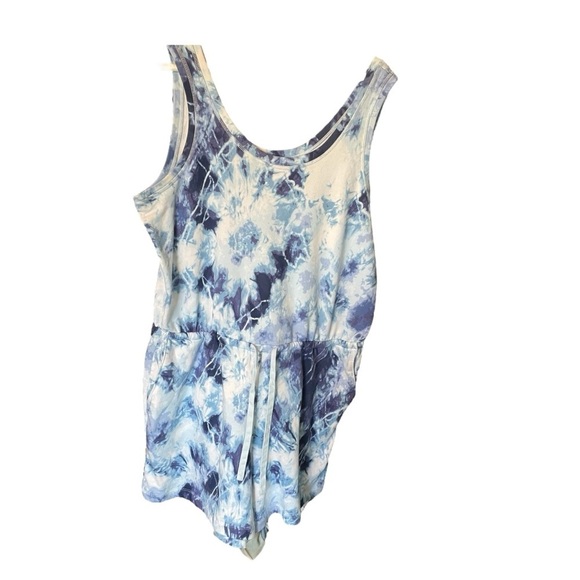 Old Navy Blue/White Tie Dye Terry Cloth Romper-Size XL NWOT - Picture 2 of 11